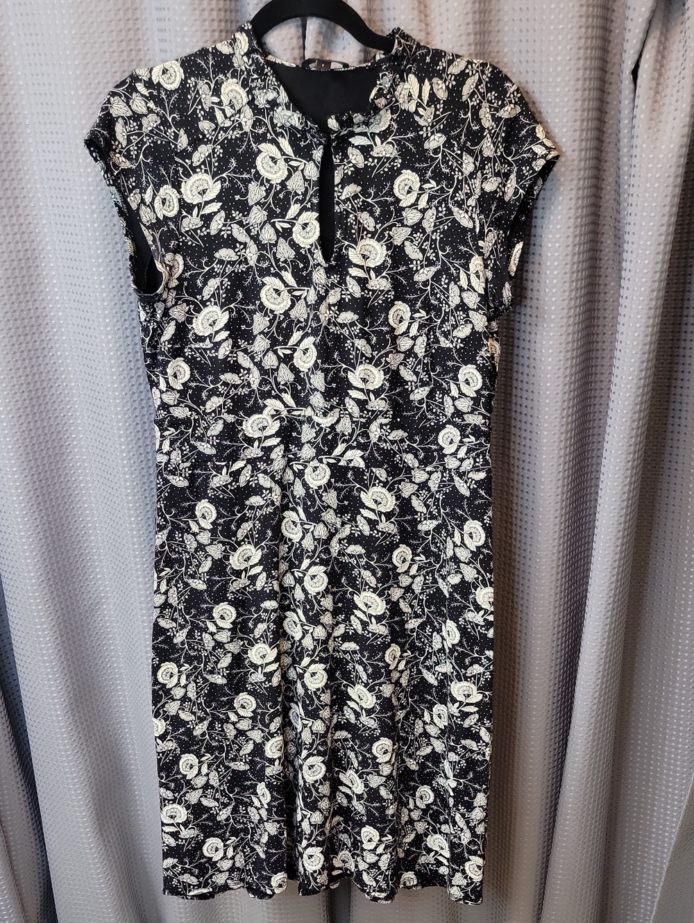 J. Crew Black Dress Floral Print Size S